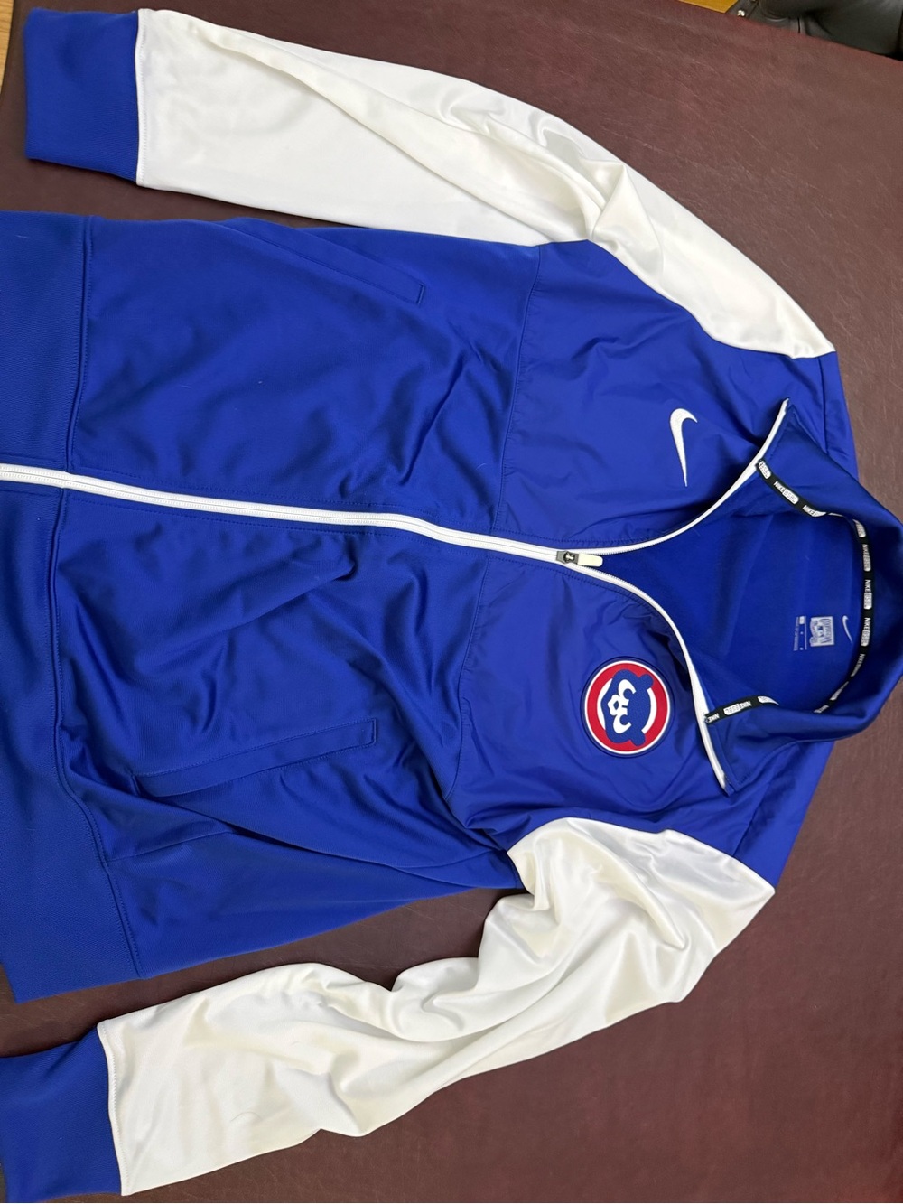 Nike Royal Cubs Blue and White Full-Zip Varsity Jacket